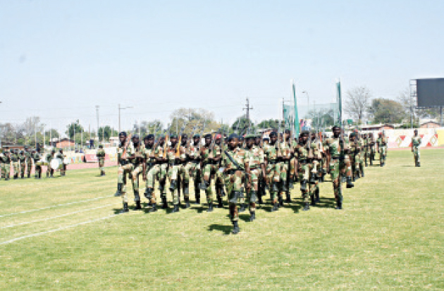 Zimbabwe National Army prepares for the Heroes' Day celebrations at White City Stadium, Bulawayo in this file photo