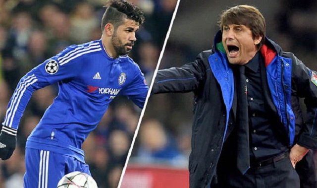 Diego Costa and Antonio Conte