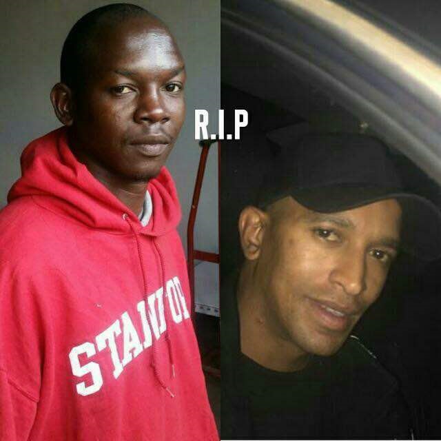 The late Tinashe Wena and his friend John dos Santos