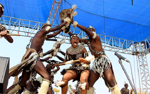 File picture of Ezimnyama Dance Ensemble in action