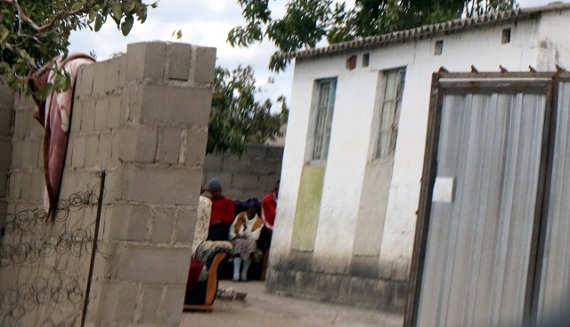 Mourners at the late Public Ncube's house in Bulawayo's Luveve suburb