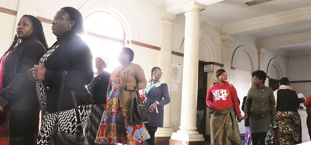 Some of the illegal forex dealers at Tredgold Courts yesterday