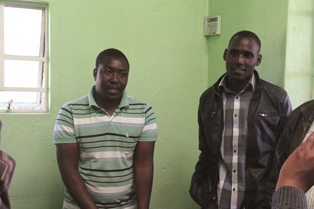 Mr Tinashe Basa (right) and Mr Philip Mudoyi