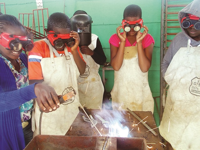 Some of the orphans at the centre run by the Zimkids Orphan Trust