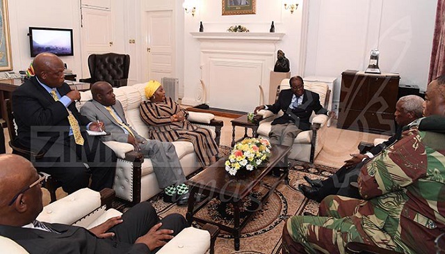 Latest images from Harare as President Mugabe met ZDF Commander General Constantino Chiwenga this afternoon.